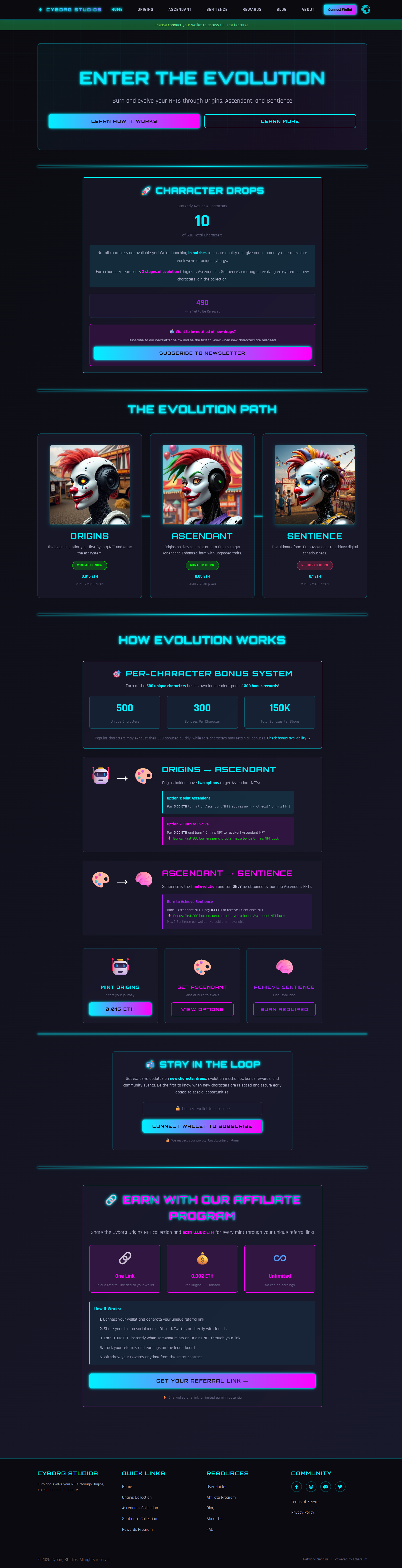 Cyborg Sentience NFT Project